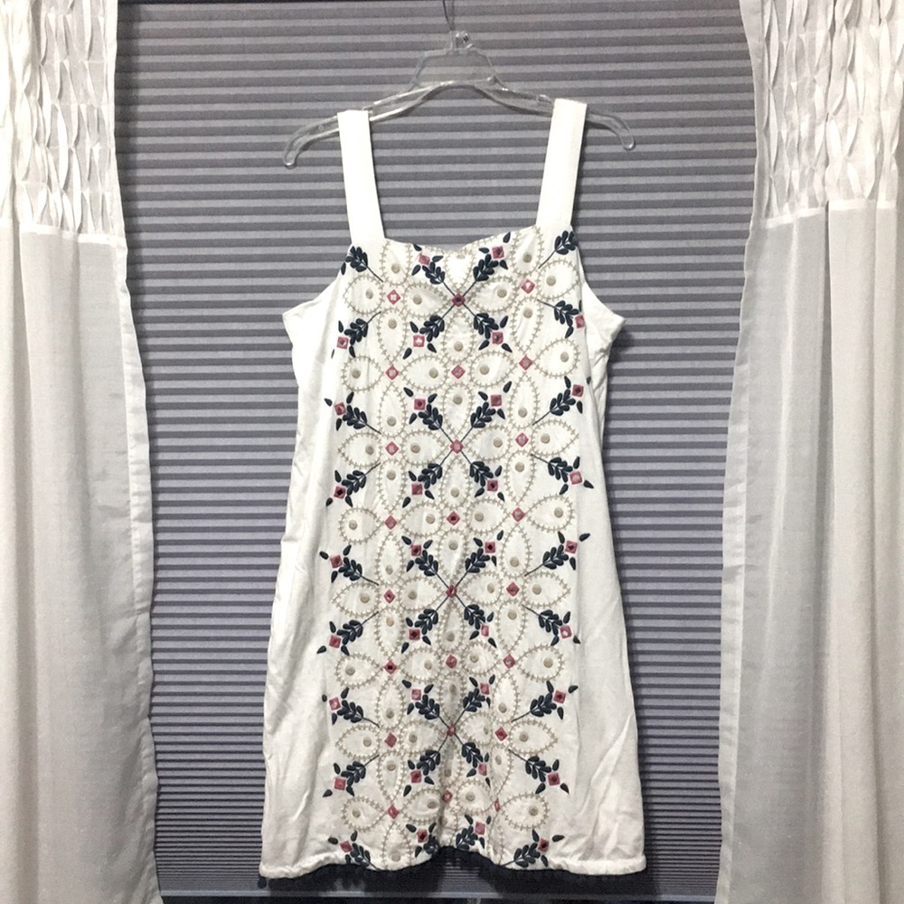 J.Jill white embroidered dress